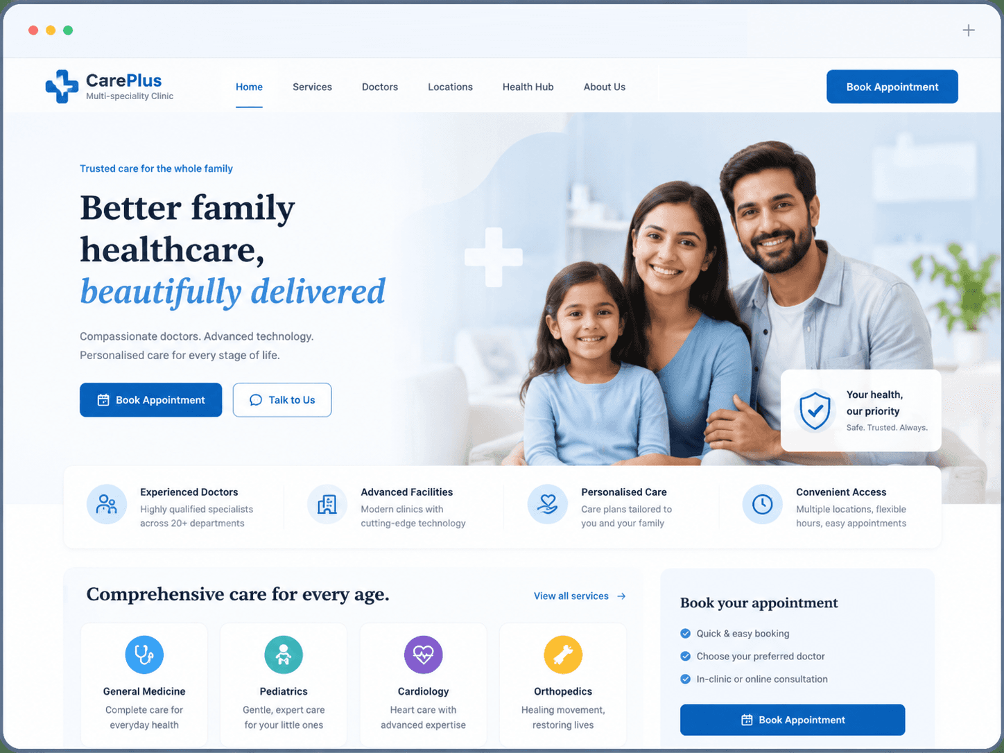 CarePlus website preview